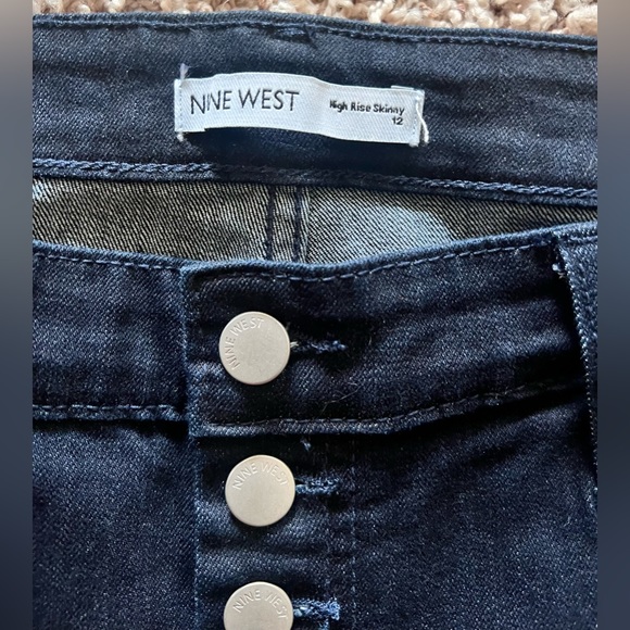 Nine West Dark Blue Skinny Jeans - Picture 2 of 5